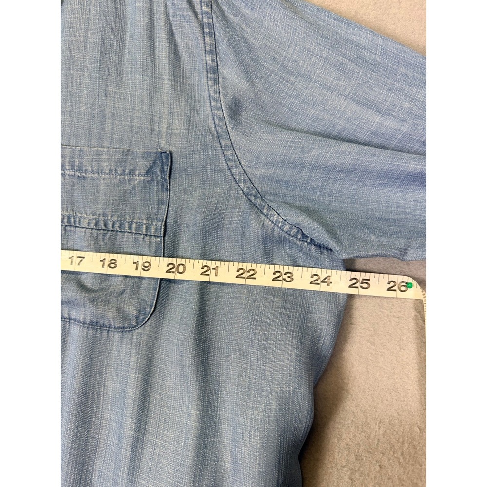 Falls Creek Iightweight Chambray Denim Shirt Dress NWT Coastal Western Normcore - Picture 7 of 10